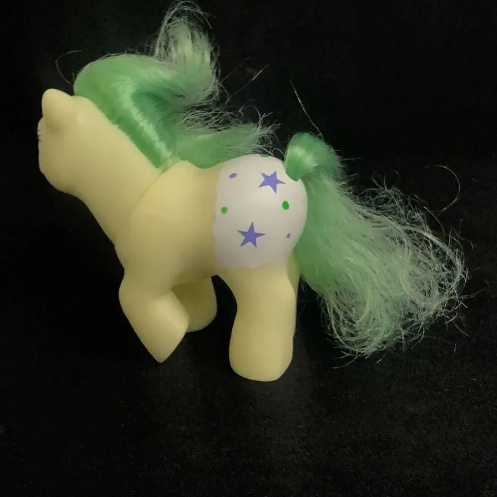 little pony baby pale yellow green hair action figure pony collectible 2.5 inch